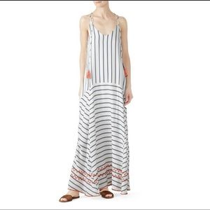 Charli Carenna Stripe‎ Plunging V-Neck Maxi Dress 6